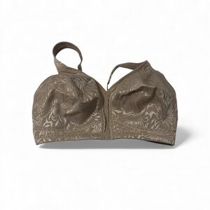 WingsLove Full Coverage Minimizer Beige Wire-free Bra Size 36 DDD/F Back Closure